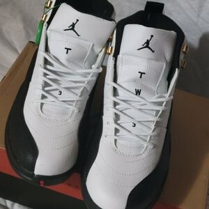 Jordan Black and White High-Top Sneakers